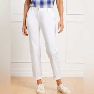 Talbots Women's White Chino Ankle Pants Size 6